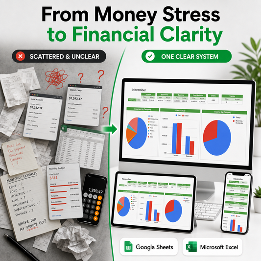 Finance Tracker spreadsheet – from money stress to financial clarity